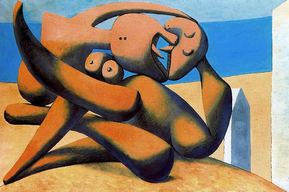 Figures at the seaside - by Pablo Picasso