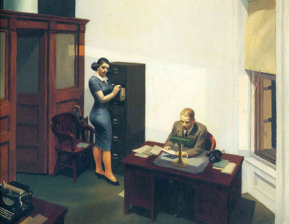 Office at Night - by Edward Hopper