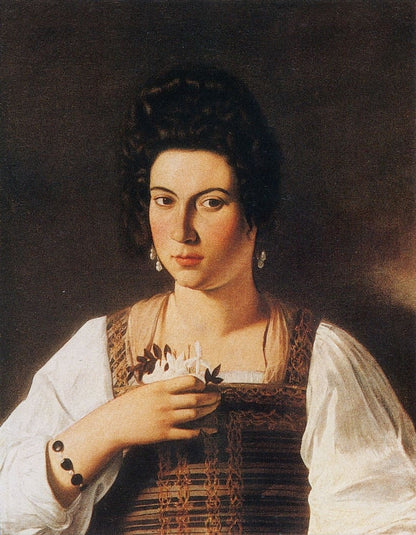 Portrait of a Courtesan - by Caravaggio