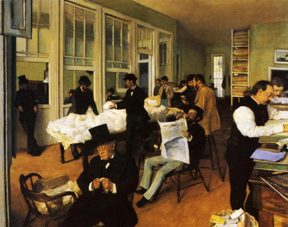 A Cotton Office in New Orleans - by Edgar Degas