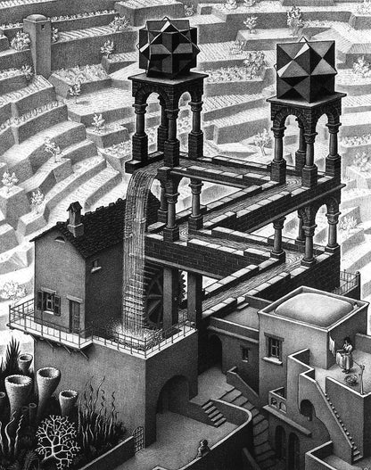 Waterfall - by M.C. Escher