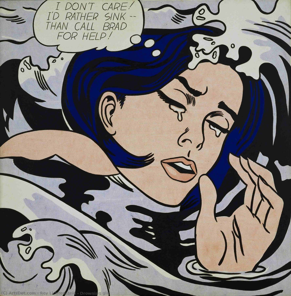 Drowning girl - by Roy Lichtenstein