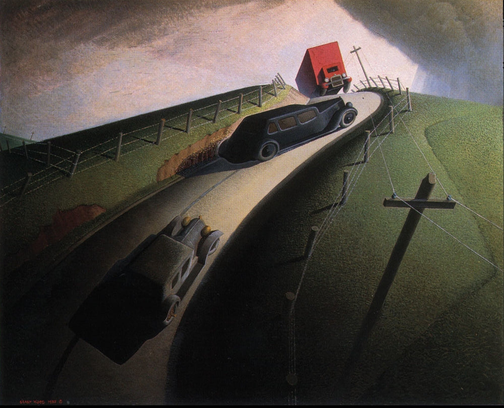 Death on the Ridge Road - by Grant Wood