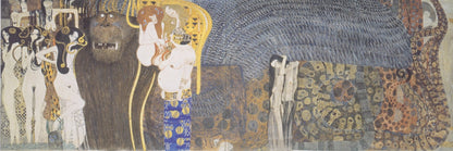 The Beethoven Frieze: The Hostile Powers. Far Wall - by Gustav Klimt