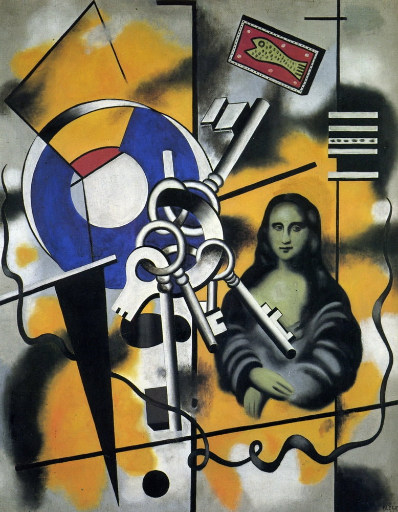 Mona Lisa with the keys - by Fernand Leger