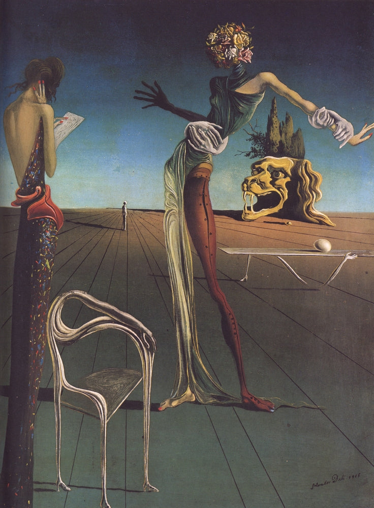 Woman with a Head of Roses - by Salvador Dali