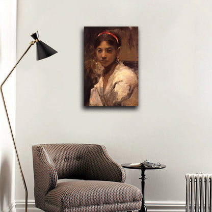 Head of a Capri Girl - by John Singer Sargent