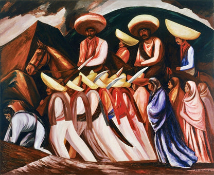 Zapatista's Marching - by Jose Clemente Orozco