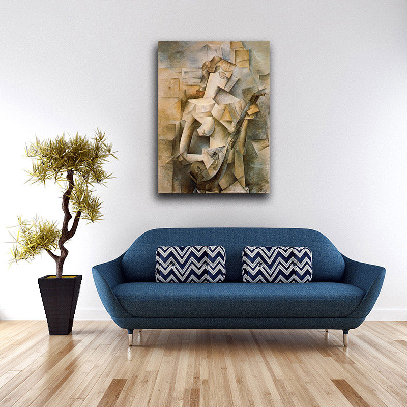 Girl with Mandolin (Fanny Tellier) - by Pablo Picasso