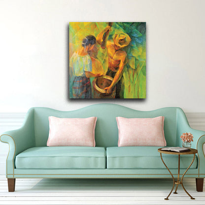 Ang Magbabayo (Pounding Rice) - by Vicente Manansala