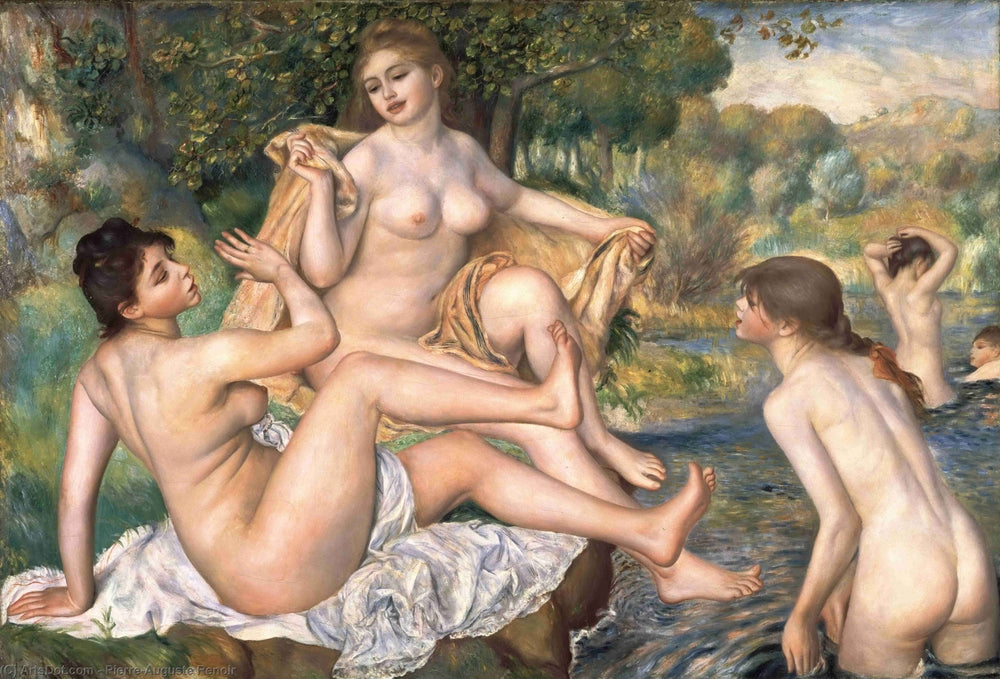 The Great Bathers (The Nymphs) - by Pierre-Auguste Renoir