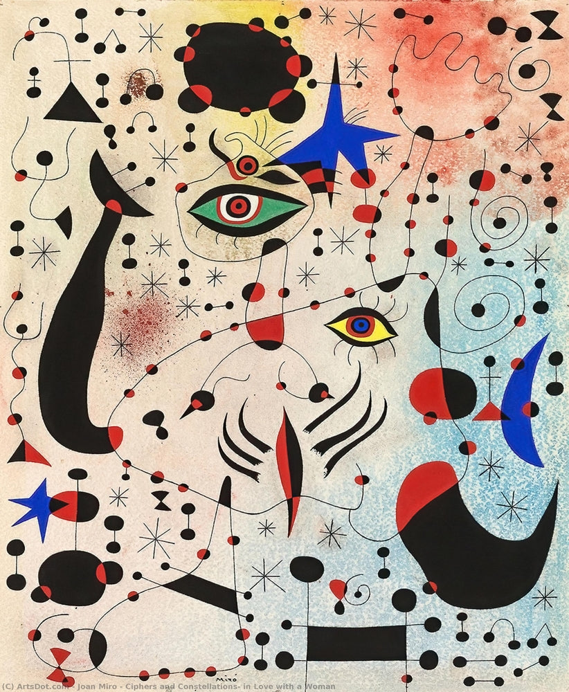 Ciphers and Constellations, in Love with a Woman - by Joan Miro