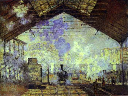 Gare Saint Lazare, Pari - by Claude Monet