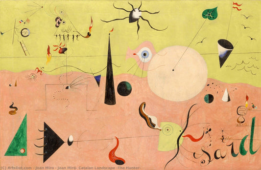 The Hunter (Catalan Landscape) - by Joan Miro