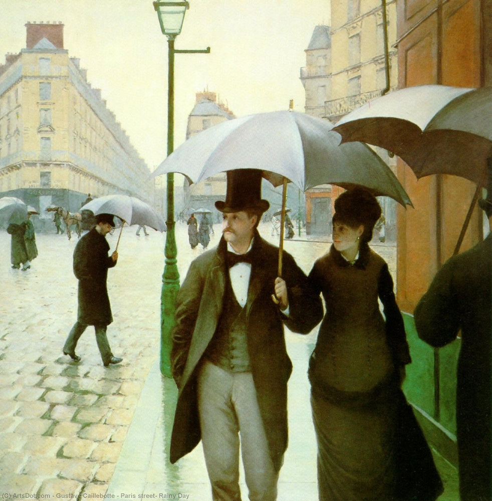 Paris street, Rainy Day - by Gustave Caillebotte