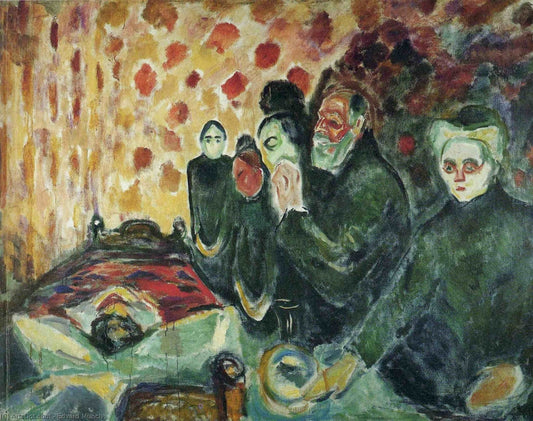 Near the bed of death (fever) - by Edvard Munch