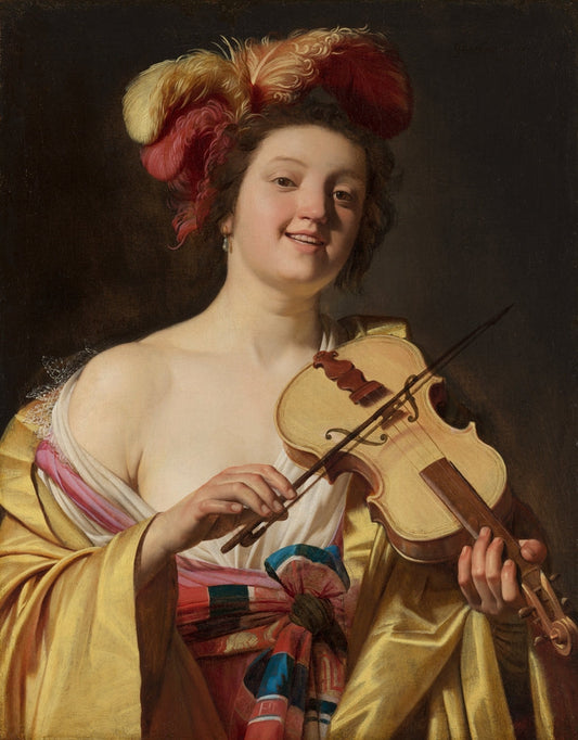 The Violin Player - by Gerard van Honthorst