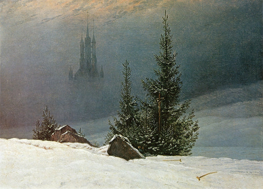 Winter landscape - by Caspar David Friedrich