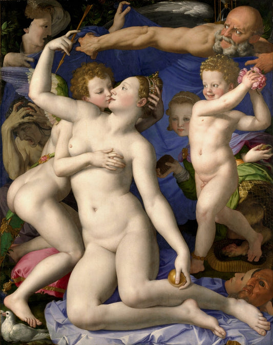 An Allegory with Venus and Cupid - by Agnolo Bronzino