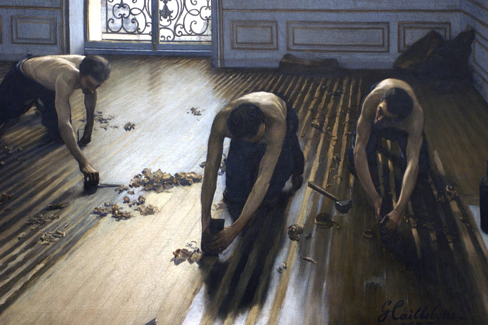 The Parquet Planers (The Floor Scrapers) - by Gustave Caillebotte