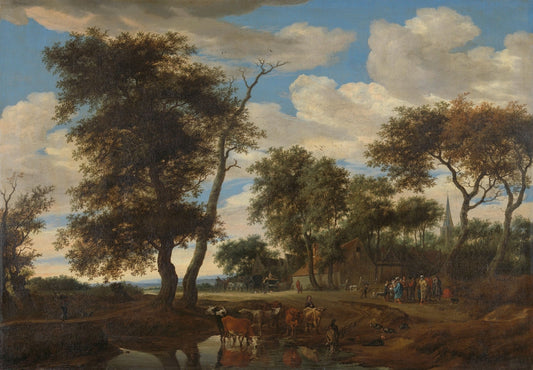 Dorpsgezicht - by Salomon van Ruysdael