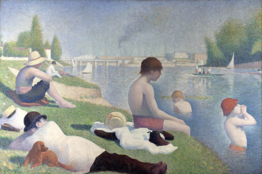 Bathers at Asnières - by Georges Seurat