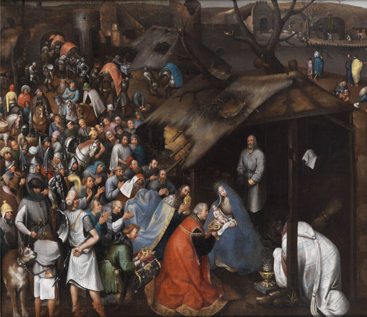 Anbetung Des Kindes in Bethlehem - by Pieter Brueghel the Younger