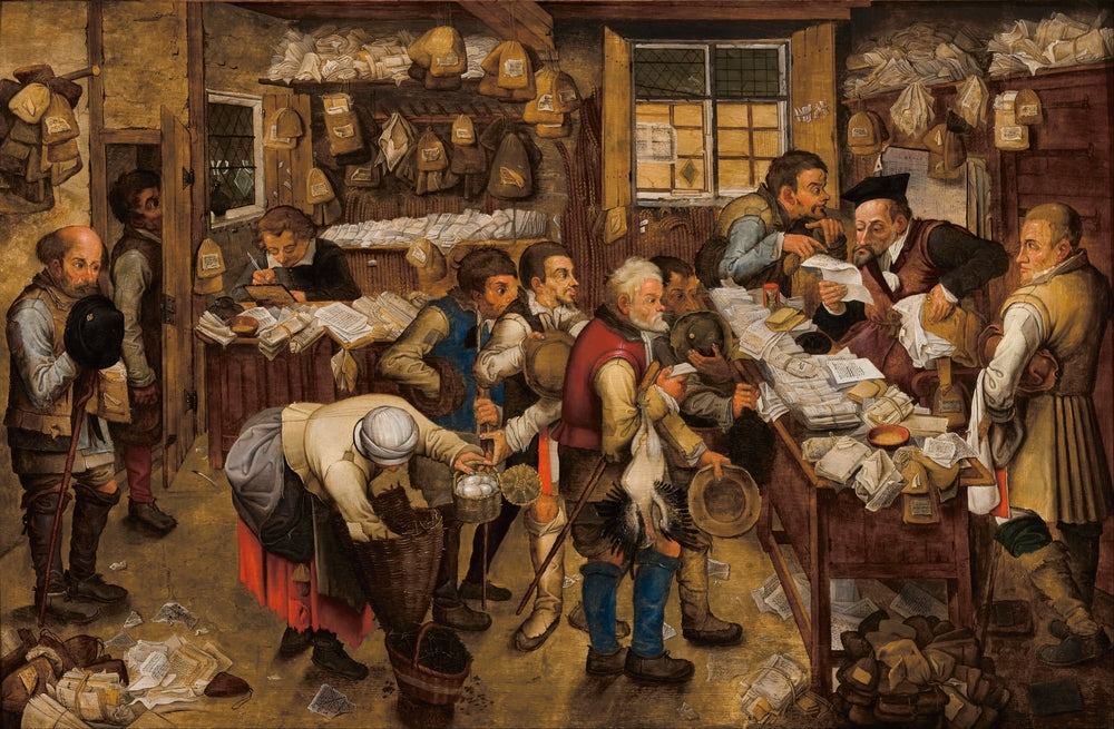 The Tax-Collector's Office - by Pieter Brueghel the Younger