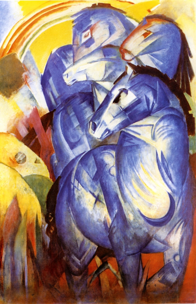 The Tower of Blue Horses - by Franz Marc