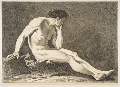 Sitting Man - by Charles-Andre van Loo (Carle van Loo)