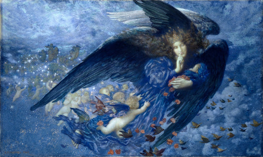 Night with Her Train of Stars - by Edward Robert Hughes