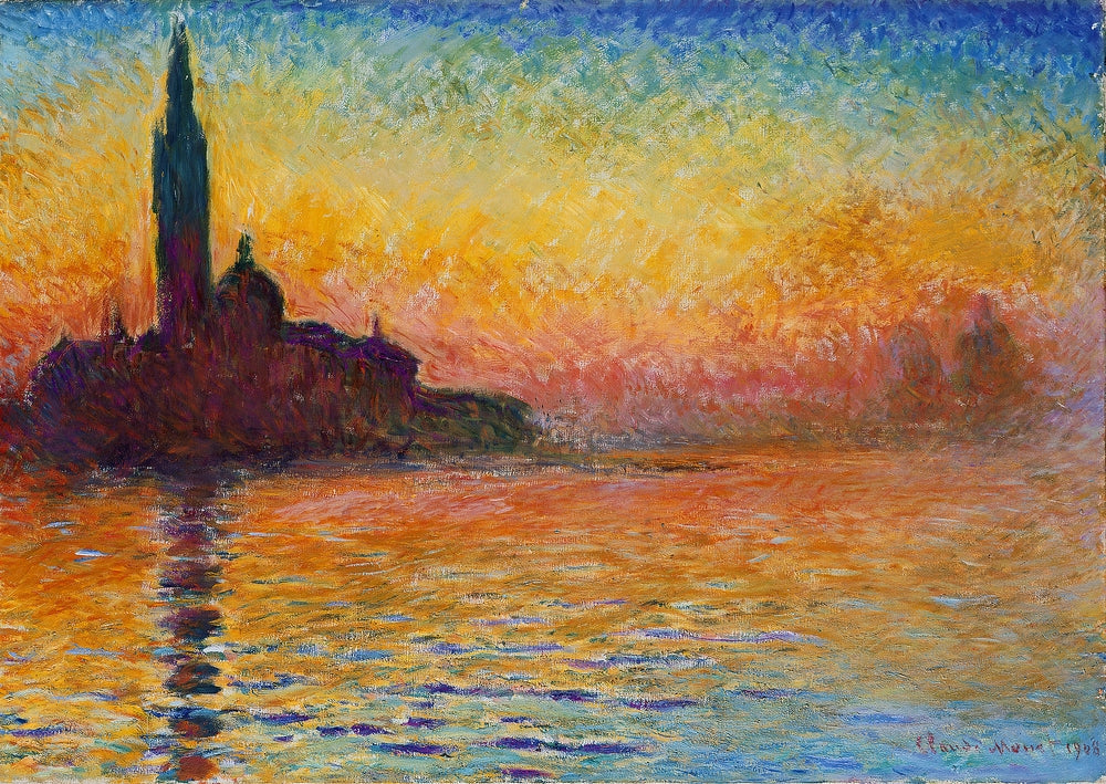 San Giorgio Maggiore at Dusk - by Claude Monet