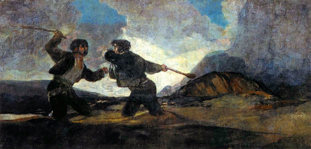 Fight With Cudgels - by Francisco Goya