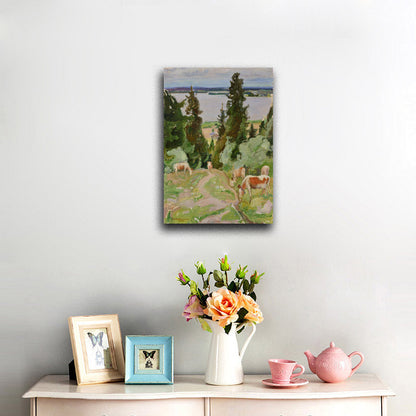 Lehmi? V?is?l?nm?ell? - by Pekka Halonen