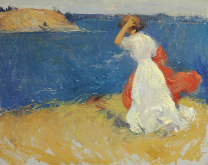 Girl on the Headland - by Frank W. Benson