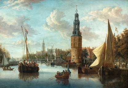 Embarkation of Soldiers near the Montelbaanstoren - by Abraham Storck