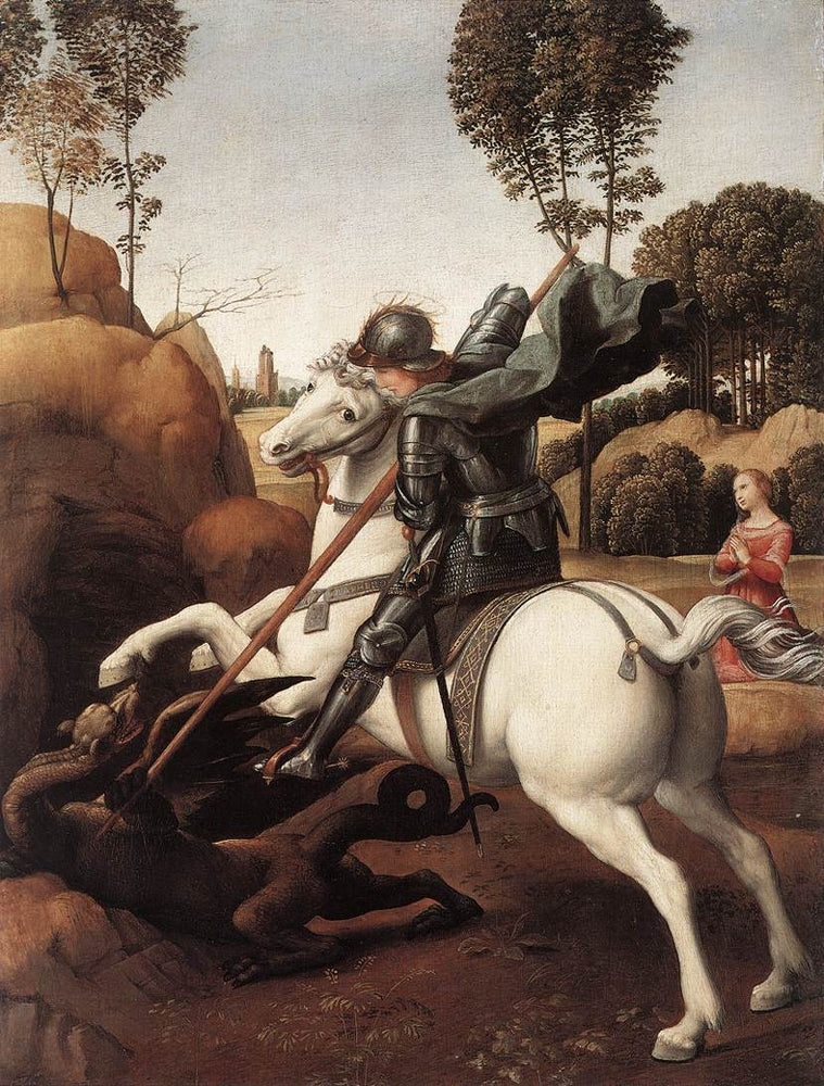 St. George and the Dragon - by Raphael