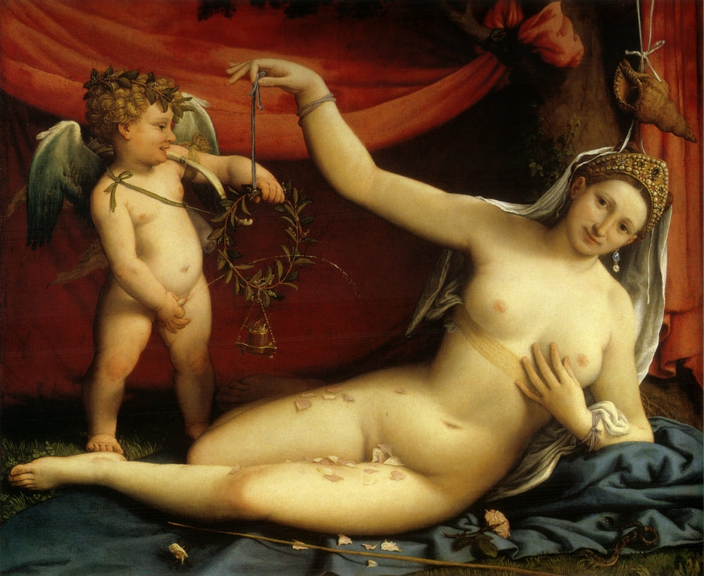 Venus and Cupid - by Lorenzo Lotto