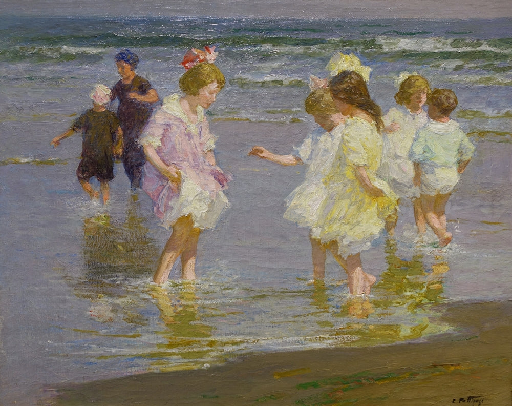 Children Wading - by Edward Henry Potthast