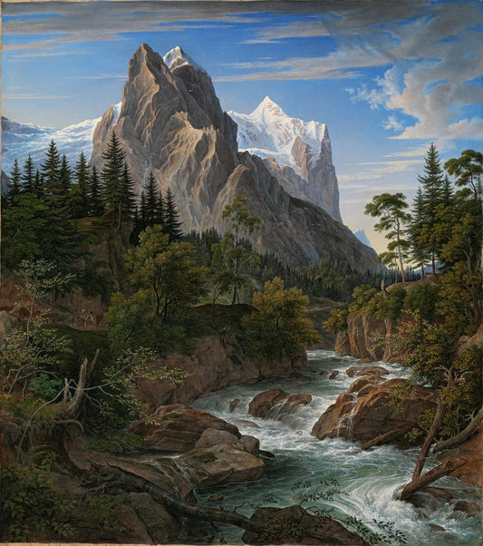 Das Wetterhorn Mit Dem Reichenbachtal - by Joseph Anton Koch