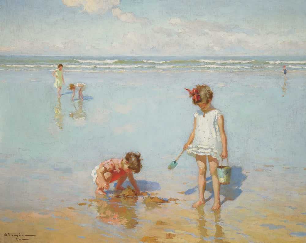 Children by the sea - by Charles Atamian