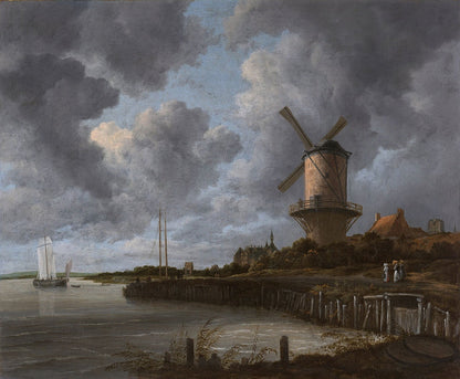 Tower Mill at Wijk bij Duurstede, Netherlands - by Jacob van Ruisdael