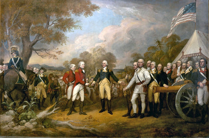 The Surrender of General Burgoyne - by John Trumbull