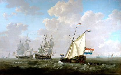 The yacht of the VOC Chamber of Rotterdam 1790 - by Jacob van Strij