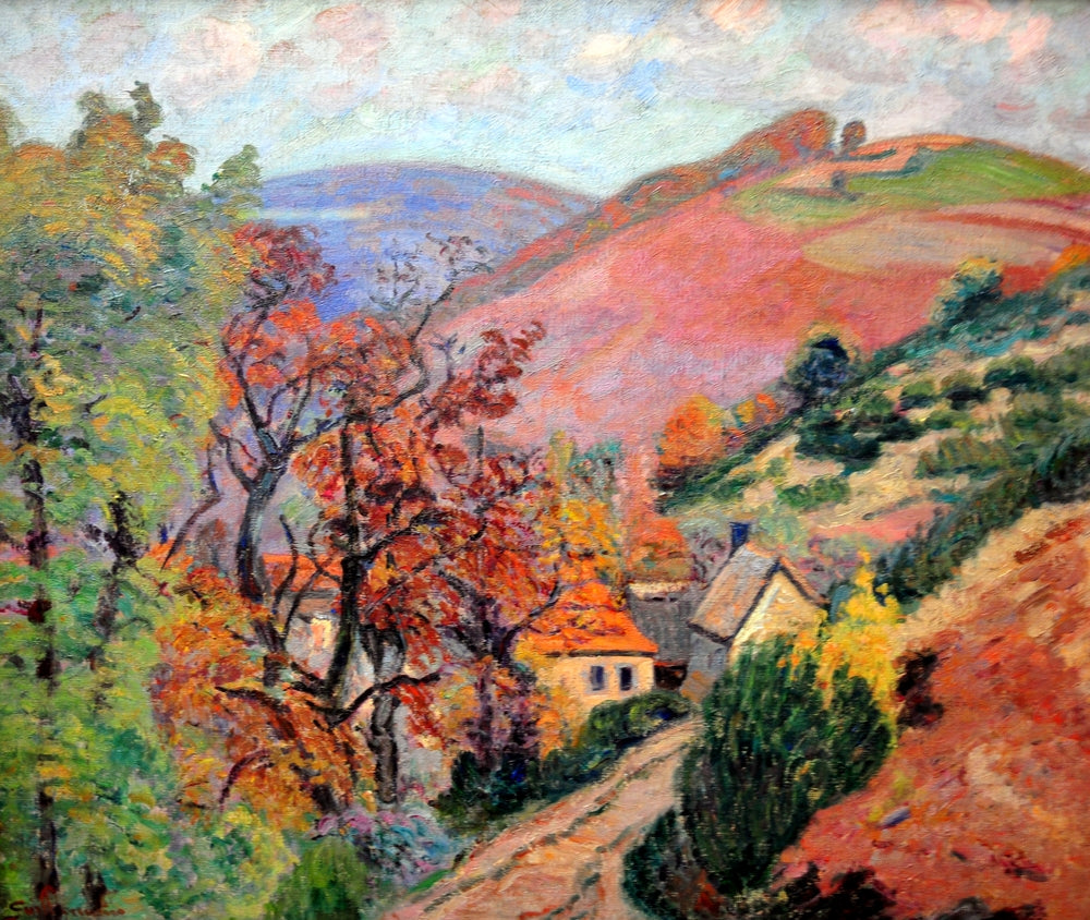 Mountain Landscape - Pontgibaud, village in Peschadoire - by Armand Guillaumin