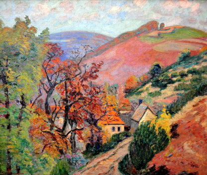 Mountain Landscape - Pontgibaud, village in Peschadoire - by Armand Guillaumin