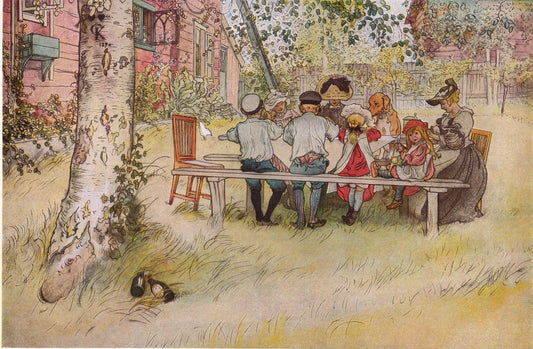 Breakfast under the Big Birch - by Carl Larsson