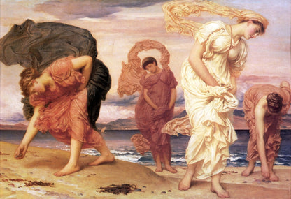 Greek Girls Picking up Pebbles - by Frederic Leighton