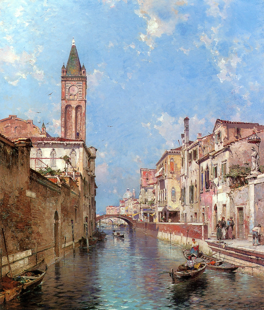 Rio Santa Barnaba, Venice - by Franz Richard Unterberger