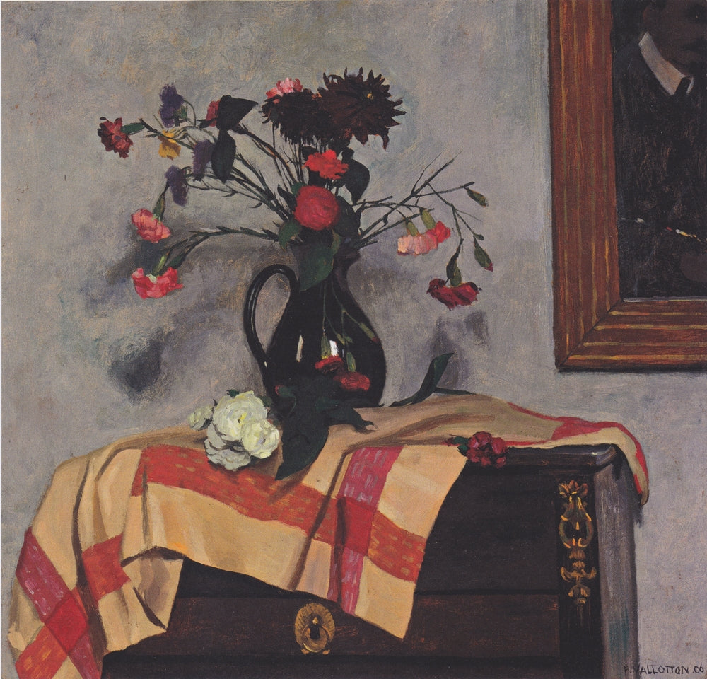 Still Life with Self-portrait - by Felix Vallotton